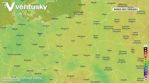 Prognozowana temperatura w kolejnych dniach