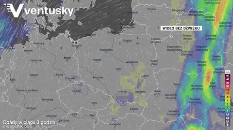 Prognozowane opady w kolejnych dniach