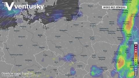 Prognozowane opady w kolejnych dniach