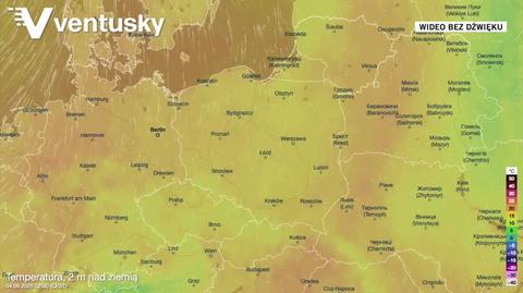 Prognozowane temperatury powietrza w kolejnych dniach