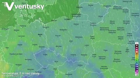 Prognozowana temperatura w kolejnych dniach