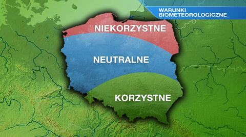 Warunki biometeorologiczne we wtorek