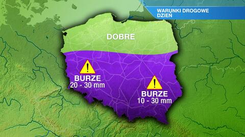 Warunki drogowe w sobotę