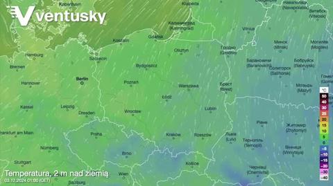 Prognozowana temperatura w kolejnych dniach