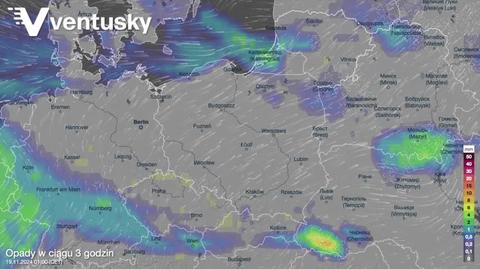 Prognozowane opady w kolejnych dniach 