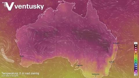 Prognozowana temperatura w Australii w czwartek i piątek