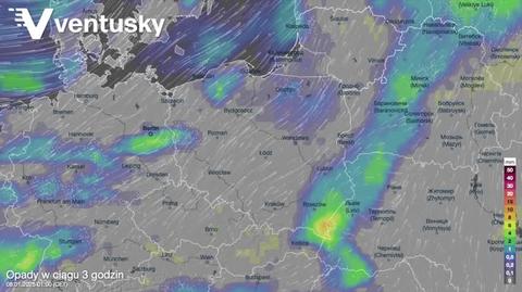 Prognozowane opady w kolejnych dniach