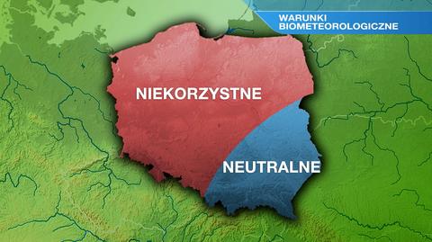 Warunki biometeo w sobotę