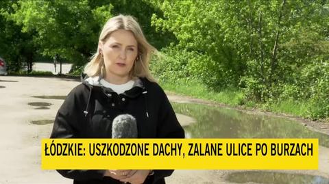 Skutki sobotnich burz w woj. łódzkim
