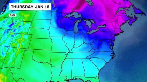 Mroźne powietrze rozleje się po USA