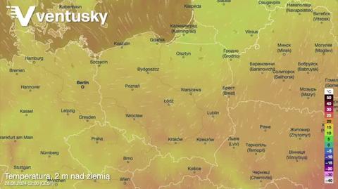 Prognozowana temperatura na kolejne dni