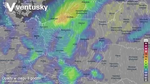 Prognozowane opady w kolejnych dniach