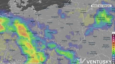 Opady deszczu nad Polską w środę i czwartek rano