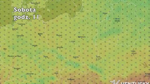 Temperatura w najbliższych dniach (ventusky.com | wideo bez dźwięku)