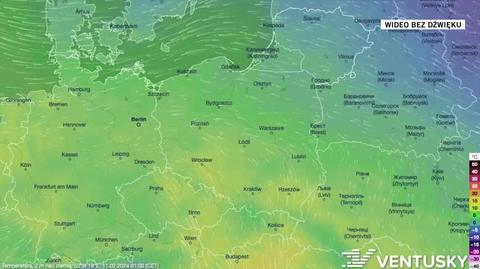 Prognozowana temperatura w kolejnych dniach
