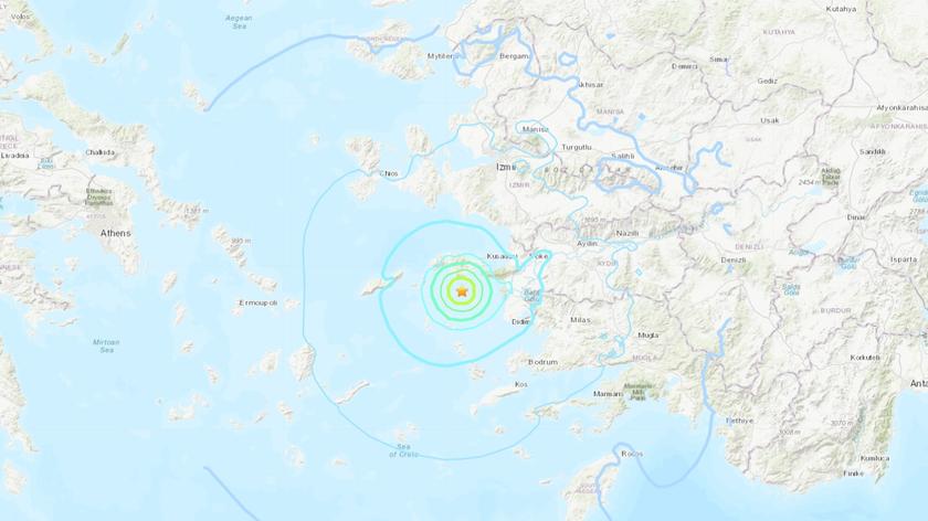 Trzęsienia ziemi wystąpiły na wyspie Samos