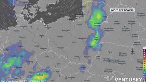 Prognoza opadów w dniach 23-27.07