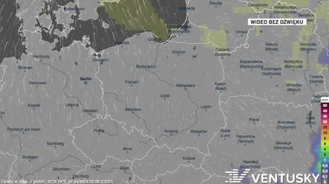 Prognozowane opady w kolejnych dniach