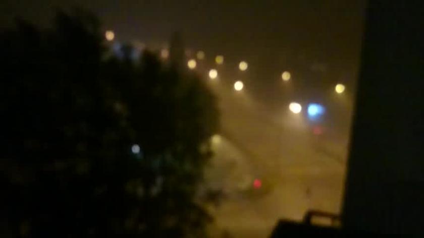 Burza z gradem w Warszawie ok. 21