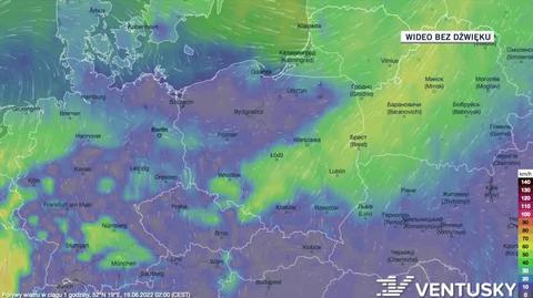 Prognoza porywów wiatru na kolejne dni