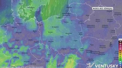 Prognoza porywów wiatru na Wielkanoc