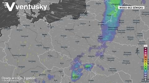 Prognozowane opady deszczu w kolejnych dniach
