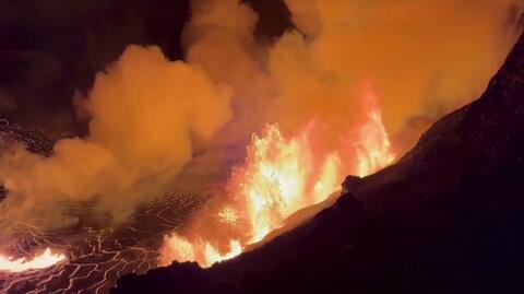 Erupcja wulkanu na Hawajach