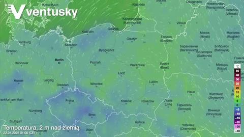 Prognozowana temperatura w kolejnych dniach