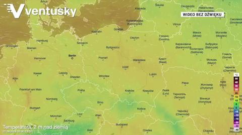 Prognozowana temperatura w kolejnych dniach