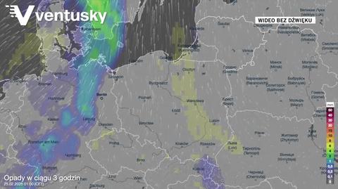 Prognozowane opady w kolejnych dniach