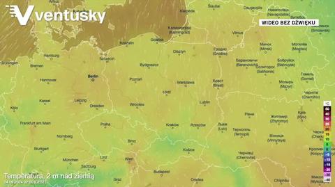 Prognozowana temperatura w kolejnych dniach