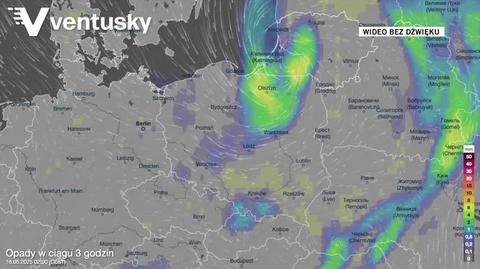 Prognozowane opady w kolejnych dniach