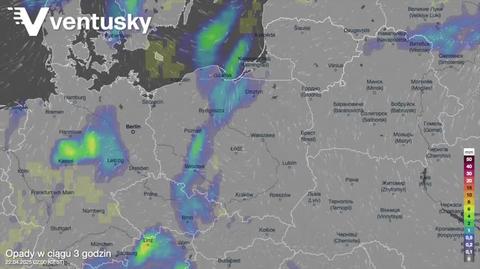 Prognozowane opady w kolejnych dniach