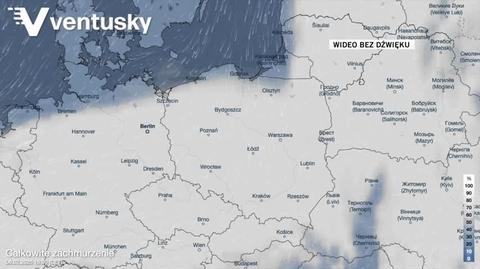 Zachmurzenie w Polsce w najbliższych godzinach