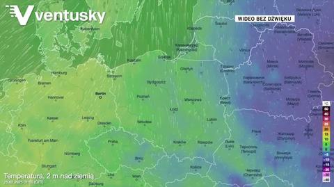 Prognozowana temperatura w kolejnych dniach