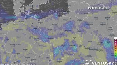 Prognozowane opady w ciągu kolejnych dni