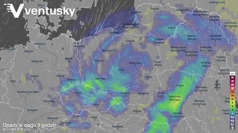 Prognozowane opady w kolejnych dniach