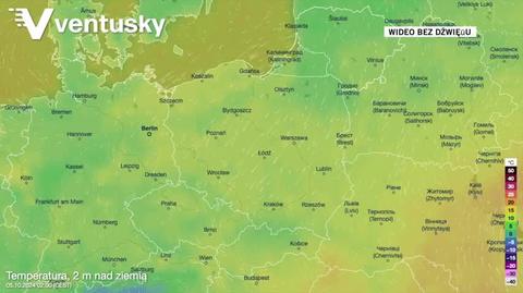 Prognozowana temperatura w kolejnych dniach