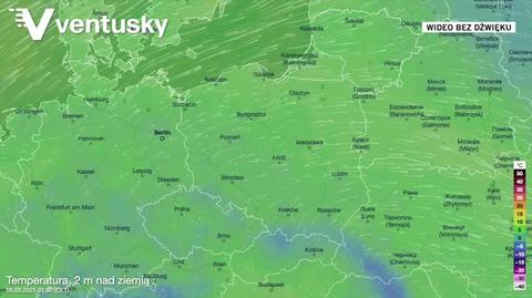 Prognozowana temperatura w kolejnych dniach