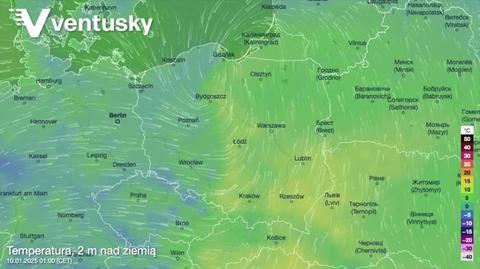 Prognozowana temperatura w kolejnych dniach