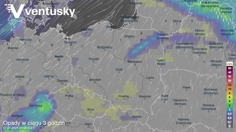 Prognozowane opady w kolejnych dniach