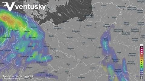 Prognozowane opady w kolejnych dniach