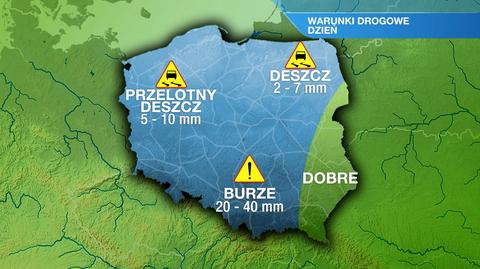 Warunki drogowe w sobotę