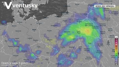 Prognozowane opady w kolejnych dniach