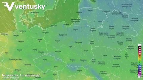 Prognozowana temperatura w kolejnych dniach