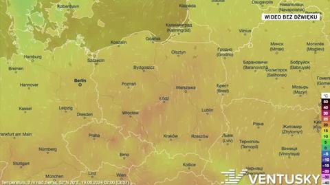 Prognozowana temperatura w kolejnych dniach