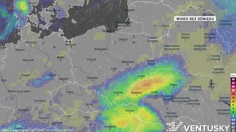 Prognozowane opady w kolejnych dniach