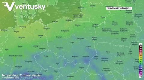 Prognozowana temperatura w kolejnych dniach