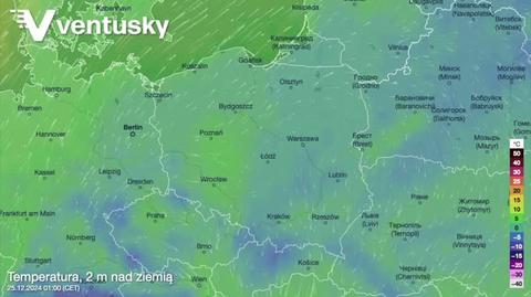 Prognozowana temperatura w kolejnych dniach