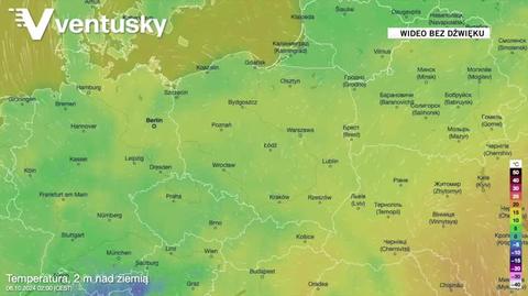 Prognozowana temperatura w kolejnych dniach